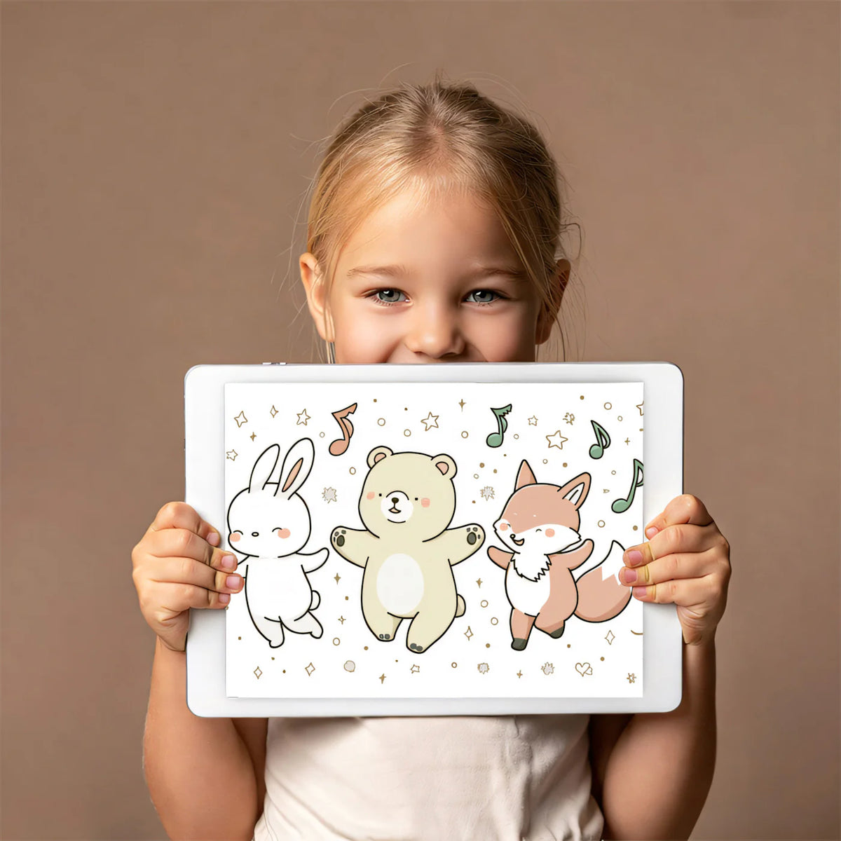 Forest Friends Musical Mural Wallpaper — Whimsical Kids Illustration Mural Wallpaper - room preview 03