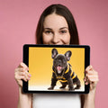 Hypebeast French Bulldog Mural Wallpaper —Vibrant Urban Style Mural Wallpaper - room preview 03