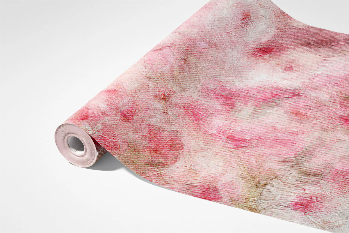 Impressionist Cherry Blossom Mural Wallpaper — Soft Floral Art Mural Wallpaper - room preview 03