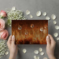 Warm Earthy Moss & Spores Wall Mural Impressionist Nature Texture & Golden Amber Botanical Art Mural Wallpaper - room preview 03