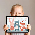 Forest Friends Celebration Mural Wallpaper — Whimsical Kids Art Mural Wallpaper - room preview 03