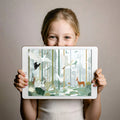 Egrets and Forest Wetlands Mural Wallpaper — Ethereal Nature Scene Mural Wallpaper - room preview 03