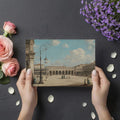 Italian Piazza Architectural Mural Wallpaper — Fine Art Painting Mural Wallpaper - room preview 03