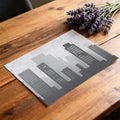 Minimalist Cityscape Mural Wallpaper — Urban Architectural Skyline Mural Wallpaper - room preview 03