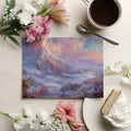 Erupting Volcano Mural Wallpaper — Surreal Pastel Mountain Scenery Mural Wallpaper - room preview 03