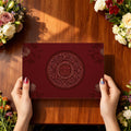 Imperial Crimson Shou Symbol Mural Wallpaper — Traditional Heritage Mural Wallpaper - room preview 03