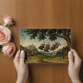 Medieval Courtly Life Mural Wallpaper — Vintage Oil Painting Style Mural Wallpaper - room preview 03