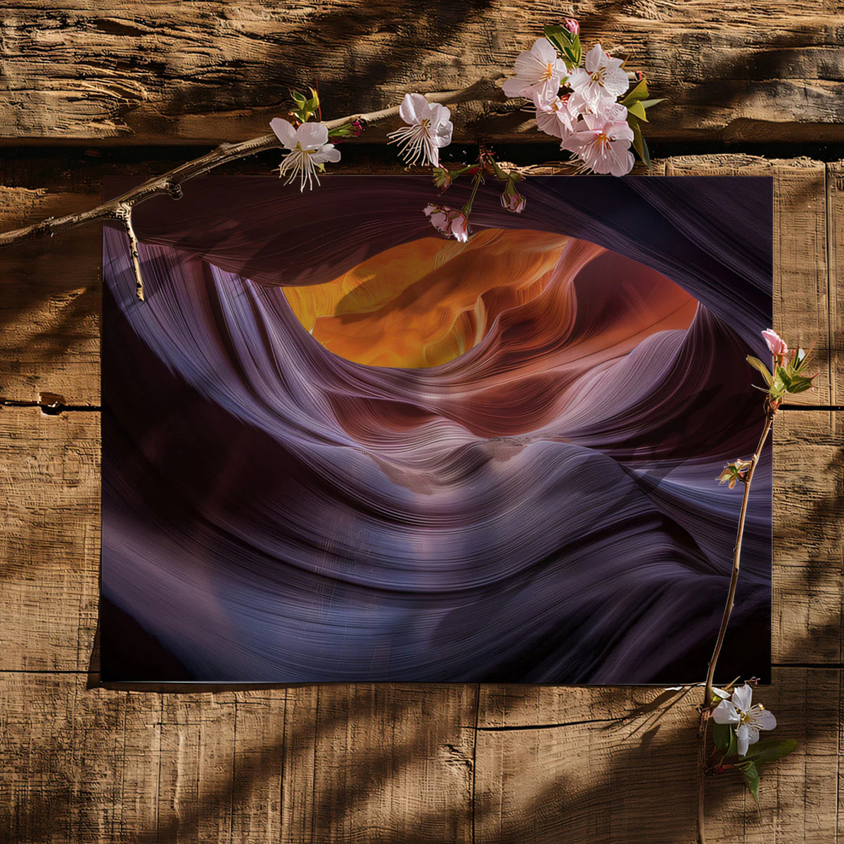 Antelope Canyon Abstract Mural Wallpaper — Fluid Sandstone Curves Mural Wallpaper - room preview 03