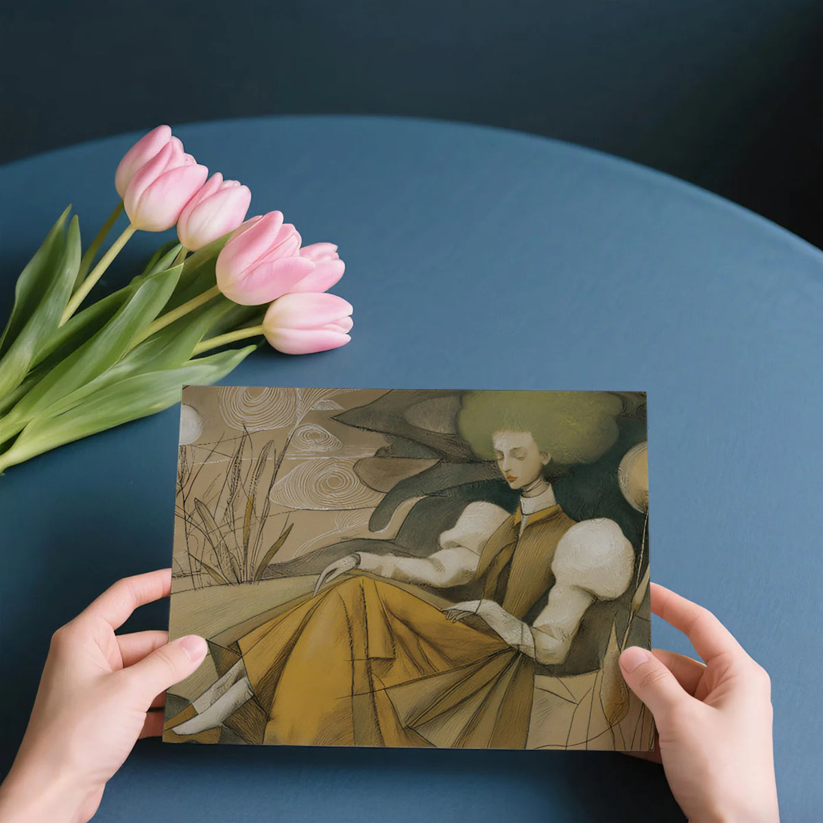 Surreal Dreamer Mural Wallpaper — Artistic Whimsical Illustration Mural Wallpaper - room preview 03