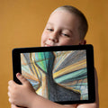 Abstract Crayon Sketch Mural Wallpaper — Expressive Artistic Design Mural Wallpaper - room preview 03