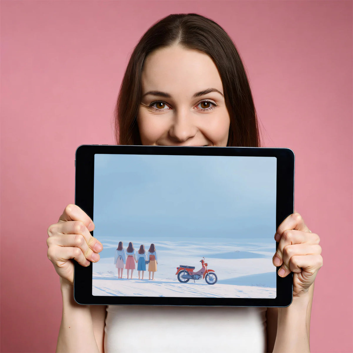 Anime Road Trip Mural Wallpaper — Pastel Desert Landscape Mural Wallpaper - room preview 03