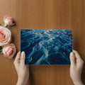 Glacial River Aerial Landscape Mural Wallpaper — Moody Blue Mural Wallpaper - room preview 03