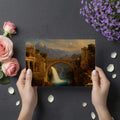 Classical Roman Bridge & Waterfall Landscape Mural Wallpaper - room preview 03