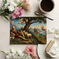 Renaissance Shepherding Scene Mural Wallpaper — Artistic Heritage Mural Wallpaper - room preview 03