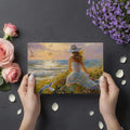Coastal Impressionist Seaside Mural Wallpaper — Summer Morning Scene Mural Wallpaper - room preview 03