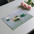 Impressionist Harbor Boats Mural Wallpaper — Soft Coastal Scene Mural Wallpaper - room preview 03