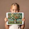 Whimsical Garden Story Mural Wallpaper — Surreal Floral Art Mural Wallpaper - room preview 03