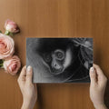 Intricate Monkey Pencil Sketch Mural Wallpaper — Artistic Monochrome Mural Wallpaper - room preview 03