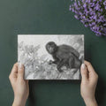 Spider Monkey Pencil Sketch Mural Wallpaper — Artistic Nature Art Mural Wallpaper - room preview 03