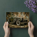 Charlie Chaplin Classic Car Mural Wallpaper — Vintage Cinematic Art Mural Wallpaper - room preview 03