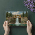 Classical Roman Waterfall Mural Wallpaper — Historic Landscape Art Mural Wallpaper - room preview 03