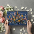 Vintage Protea and Banksia Floral Mural Wallpaper — Indigo Botanical Mural Wallpaper - room preview 03