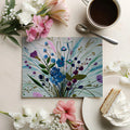 Wildflower Bouquet Mural Wallpaper — Expressive Oil Painting Style Mural Wallpaper - room preview 03