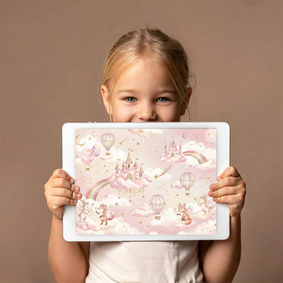 Cloud Kingdom Mural Wallpaper — Whimsical Nursery Illustration Mural Wallpaper - room preview 03