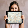 Underwater Kingdom Whimsical Mural Wallpaper — Soft Aquatic Scene Mural Wallpaper - room preview 03
