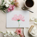 Macro Cosmos Flower Mural Wallpaper — Soft Minimalist Floral Mural Wallpaper - room preview 03
