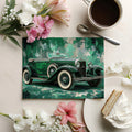 Vintage Emerald Convertible Oil Painting Mural Wallpaper - room preview 03
