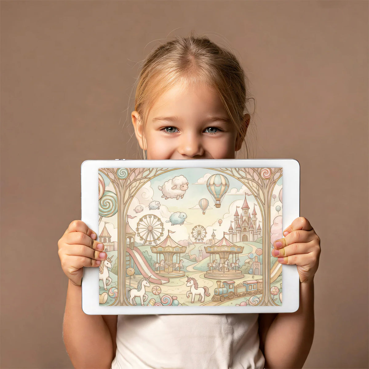 Candy Land Carnival Mural Wallpaper — Whimsical Storybook Scene Mural Wallpaper - room preview 03