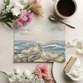 Watercolor Coastal Seals Mural Wallpaper — Soft Sunset Scene Mural Wallpaper - room preview 03