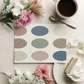 Minimalist Retro Oval Geometric Mural Wallpaper — Soft Palette Mural Wallpaper - room preview 03