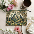 Art Nouveau Mountain and Forest Mural Wallpaper - room preview 03