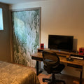 Abstract Seaweed Mural Wallpaper — Sage and Cream Botanical Mural Wallpaper - room preview 03