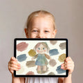 Ragdoll and Watercolor Brushstroke Mural Wallpaper — Whimsical Style Mural Wallpaper - room preview 03