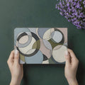 Abstract Intersecting Circles Mural Wallpaper — Modern Ring Design Mural Wallpaper - room preview 03