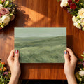 Abstract Meadow Landscape Mural Wallpaper — Painterly Green Art Mural Wallpaper - room preview 03
