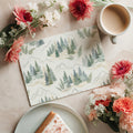 Watercolor Nordic Forest Mural Wallpaper — Scandinavian Tree Design Mural Wallpaper - room preview 03