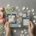 Sketchy Geometric Squares Mural Wallpaper — Mid-Century Abstract Mural Wallpaper - room preview 03