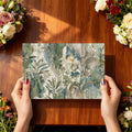 Watercolor Archway & Floral Mural Wallpaper — Sage and Gold Mural Wallpaper - room preview 03