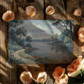 Misty Lakeside Path Mural Wallpaper — Impressionist Nature Scene Mural Wallpaper - room preview 03