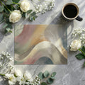 Abstract Wave Mural Wallpaper — Muted Sage and Rose Brushstrokes Mural Wallpaper - room preview 03