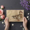 Mallard Duck Nature Illustration Mural Wallpaper — Vintage Art Style Mural Wallpaper - room preview 03
