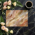 Abstract Sand Swirls Mural Wallpaper — Warm Fluid Art Mural Wallpaper - room preview 03