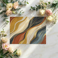 Fluid Abstract Mural Wallpaper — Wabi-Sabi Gold Wave Mural Wallpaper - room preview 03