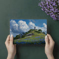 Coastal Lighthouse Hill Mural Wallpaper — Painterly Landscape Mural Wallpaper - room preview 03