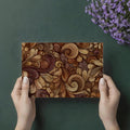 Intricate Swirl Pattern Wallpaper Vintage Ornate Floral Mural Warm Earth Tones Bohemian Wall Art Mural Wallpaper - room preview 03