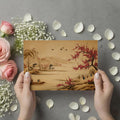 Traditional Chinese Landscape Mural Wallpaper with Red Plum Blossoms Mural Wallpaper - room preview 03